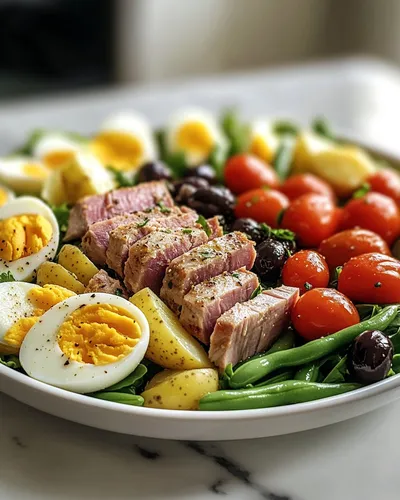 Receta auténtica de ensalada niçoise