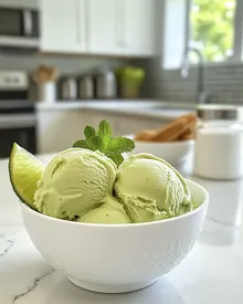 Delicia de helado cremoso de aguacate