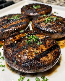 Champiñones Portobello a la parrilla deliciosos