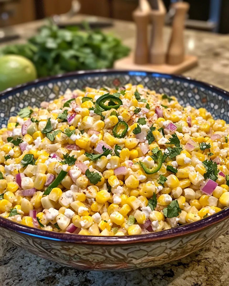 Ensalada Irresistible de Elote Callejero Mexicano