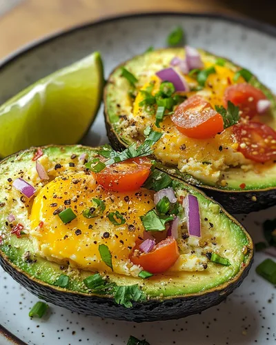 Huevos de aguacate al horno deliciosos