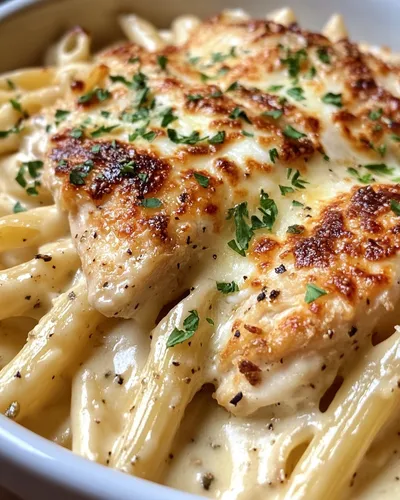 Deliciosa Lasaña de Pollo Alfredo