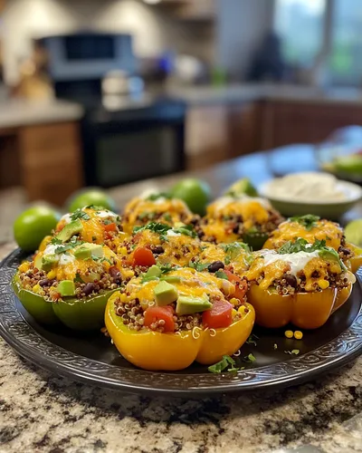 Pimientos del Padrón rellenos de quinoa deliciosos