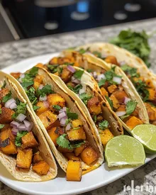 Tacos Veganos de Calabaza Al Pastor