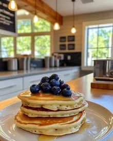 Pancakes de Arándano Deliciosamente Esponjosos