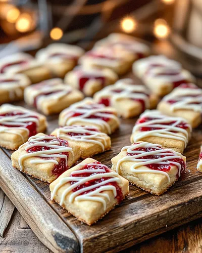 Delicia de Shortbread de Frambuesa Navideña