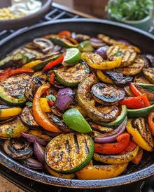 Fajitas de verduras a la parrilla llenas de sabor