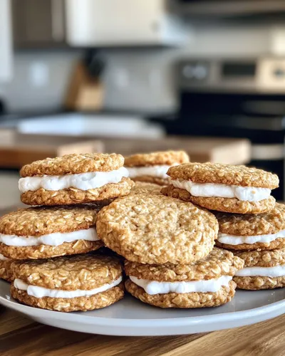 Galletas de Avena con Crema Caseras Deliciosas