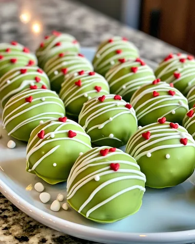 Bolas de Oreo Grinch Navideñas Festivas